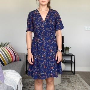 Madewell Blue Floral Sun Dress. Size 6.